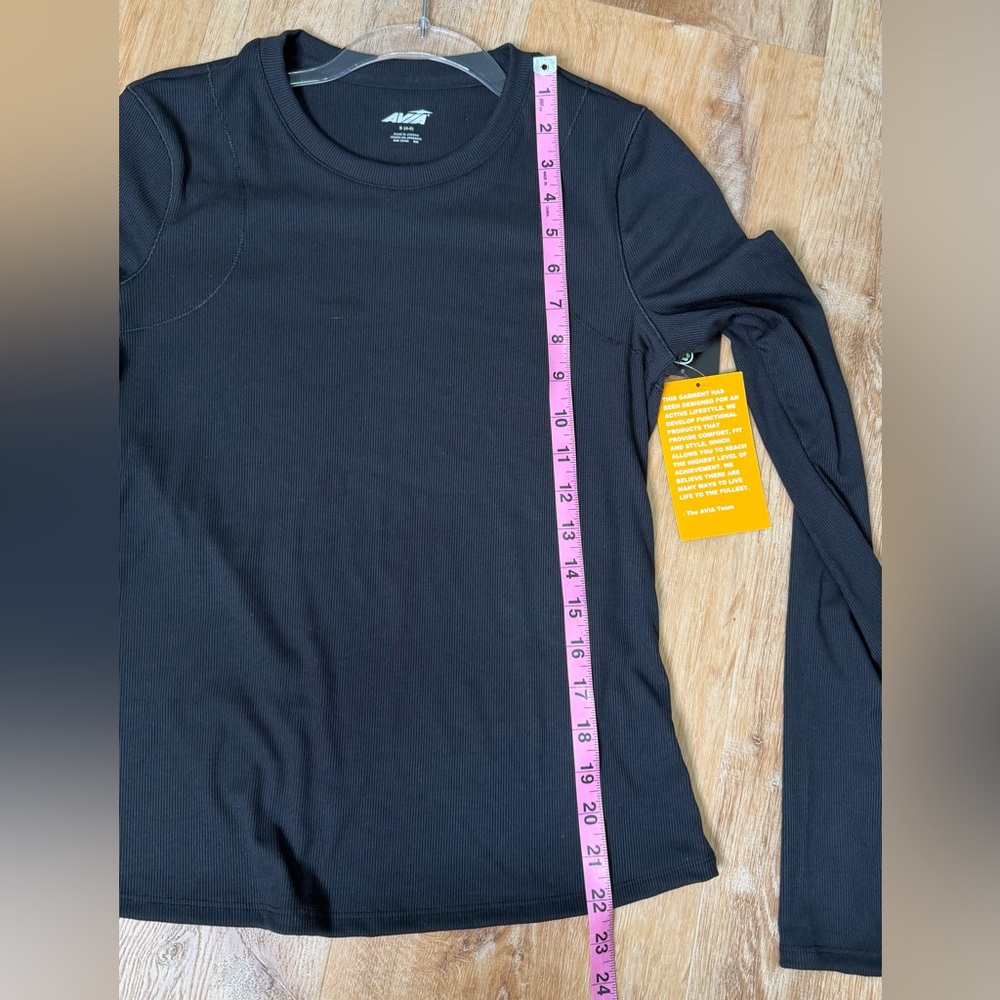 Avia Black Long-Sleeve Performance Top NWT - Picture 6 of 6